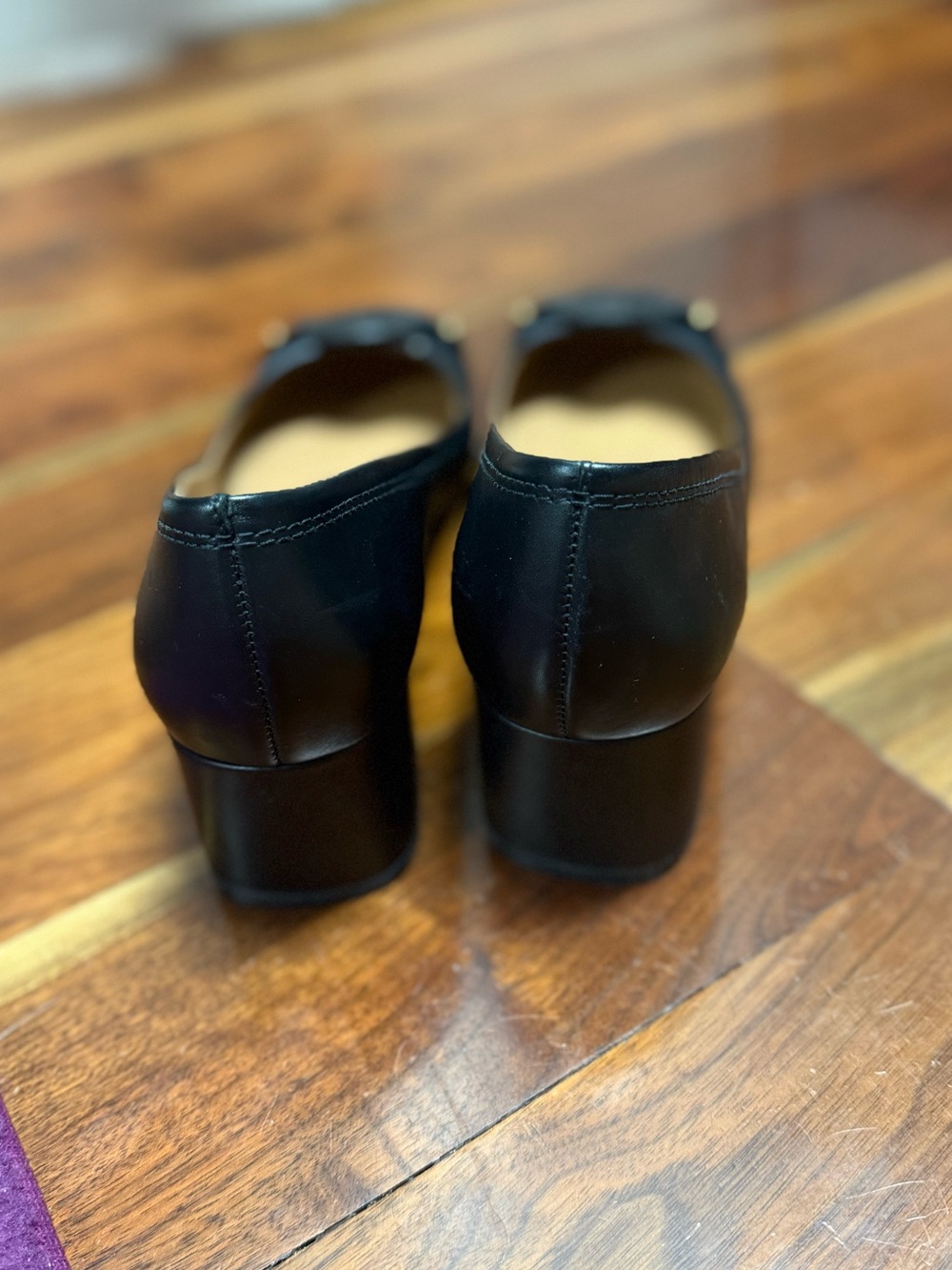Tory Burch Black Leather Logo mini Miller 45mm pumps - Picture 7 of 9